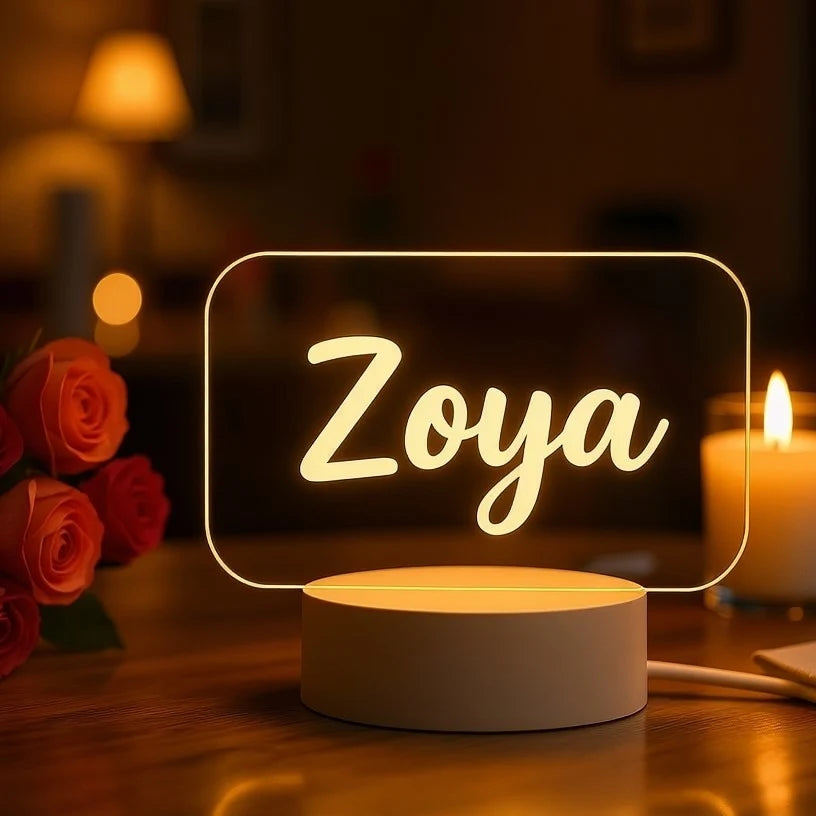 Personalized LED Name Lamp | Birthday Gift for Him & Her