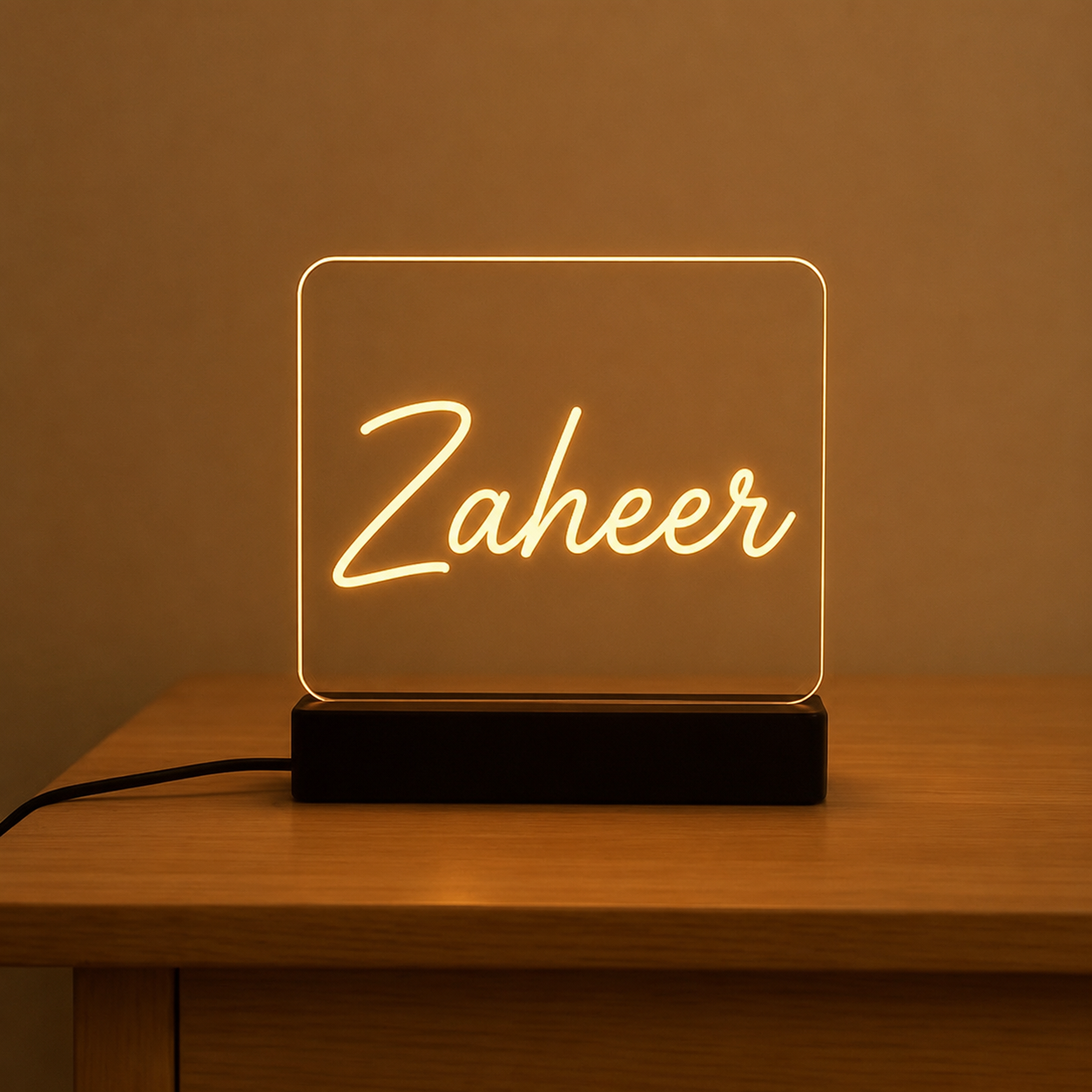 Personalized Bride & Groom Name Lamp