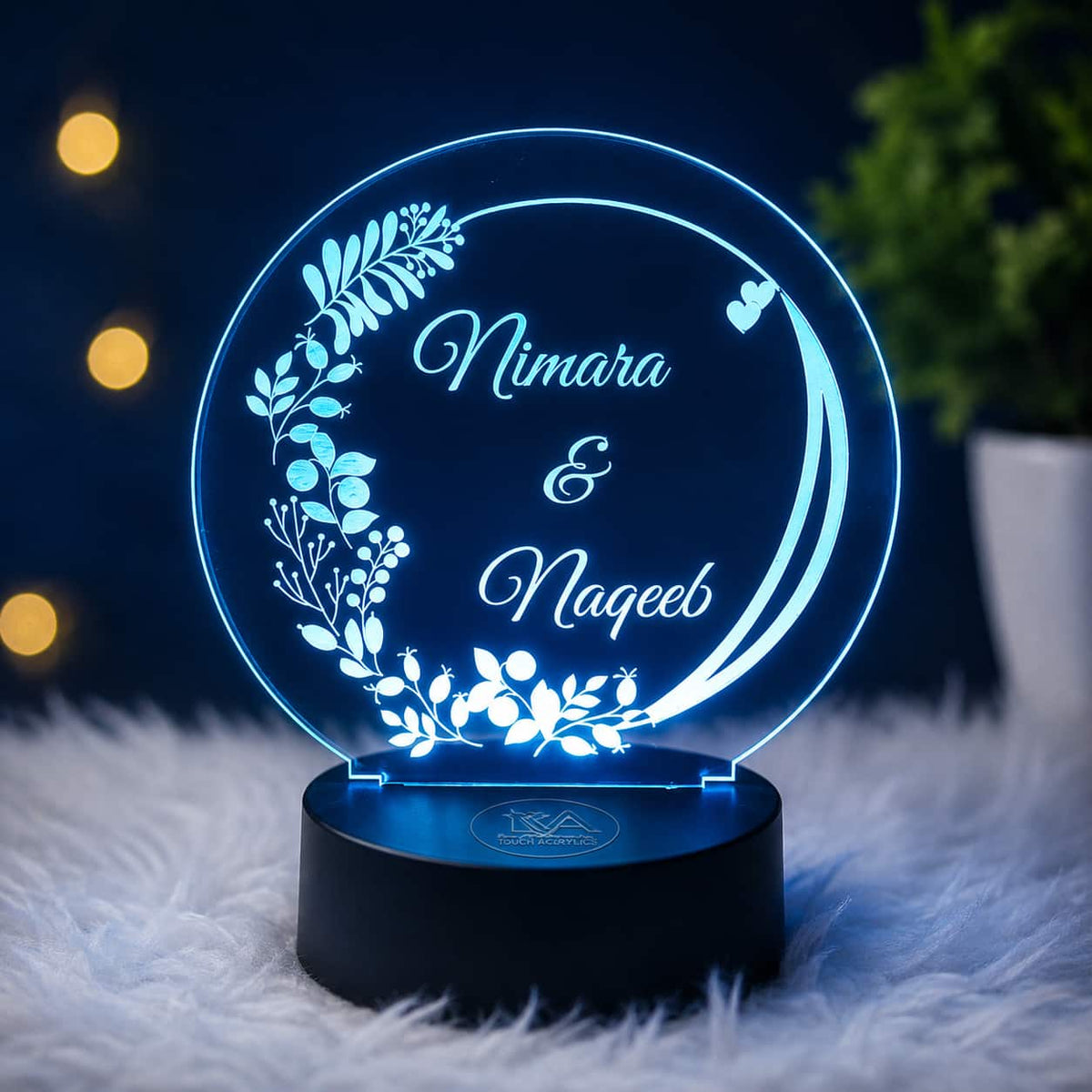 Customize LED Name Lamp | Gift for Wife, Husband, Mom & Dad ll B.W 012