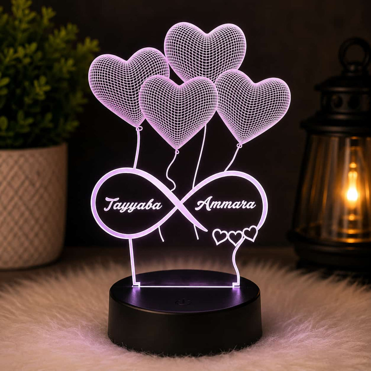 Customize LED Name Lamp | Gift for Wife, Husband, Mom & Dad ll B.W 012