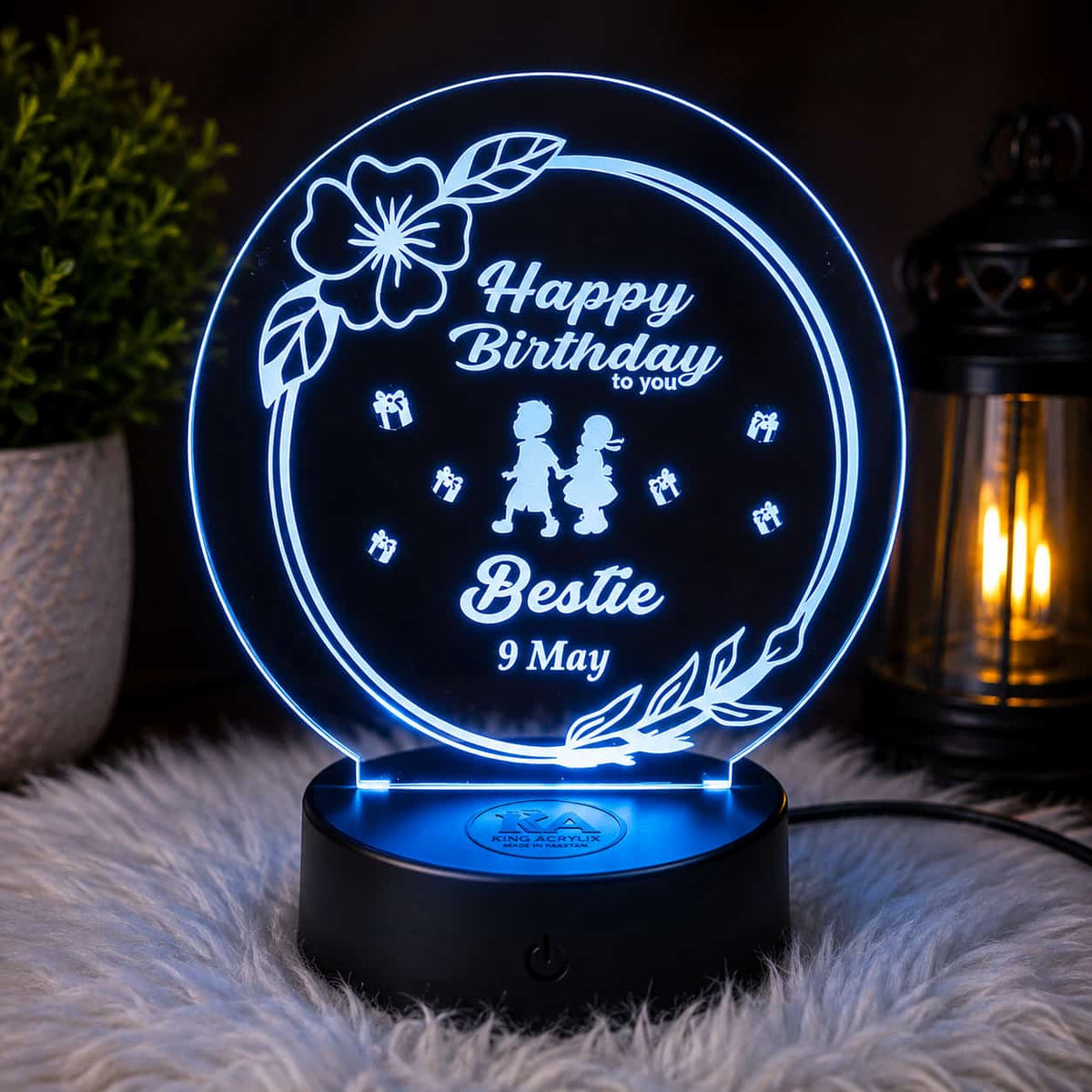 Customize LED Name Lamp | Gift for Wife, Husband, Mom & Dad ll B.W 012