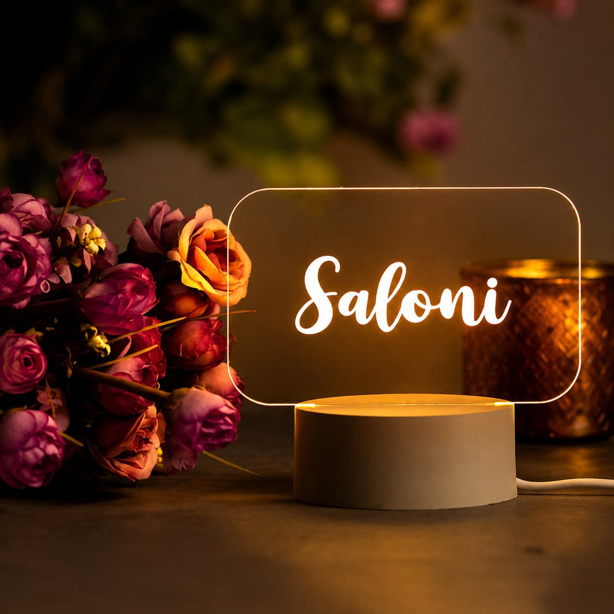 Customize LED Name Lamp | Gift for Wife, Husband, Mom & Dad ll B.W 012