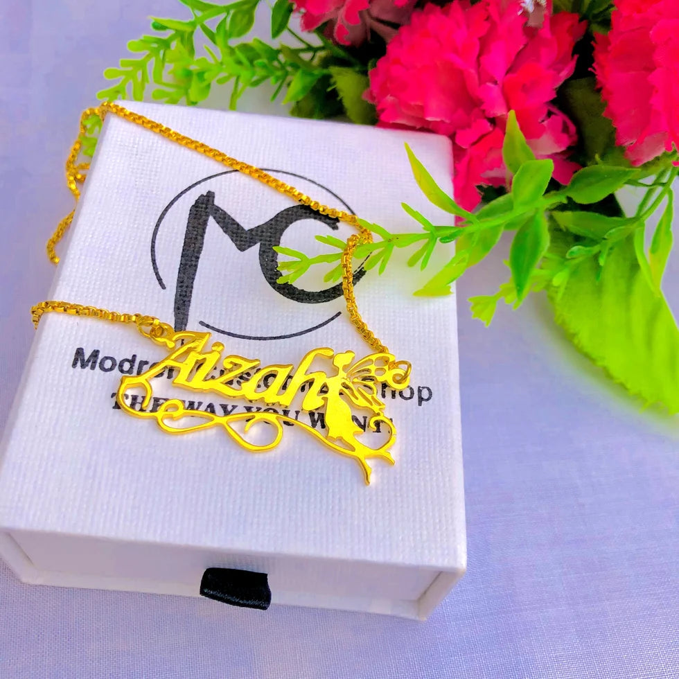Customize Name Necklace With Fairy Sale