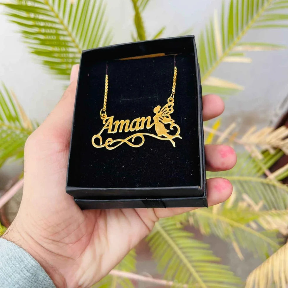 Customize Name Necklace With Fairy Sale