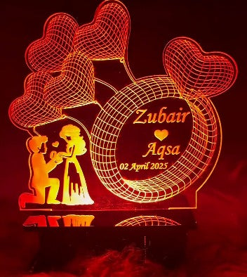 Personalized LED Night Lamp | Unique Gift for Loved Ones